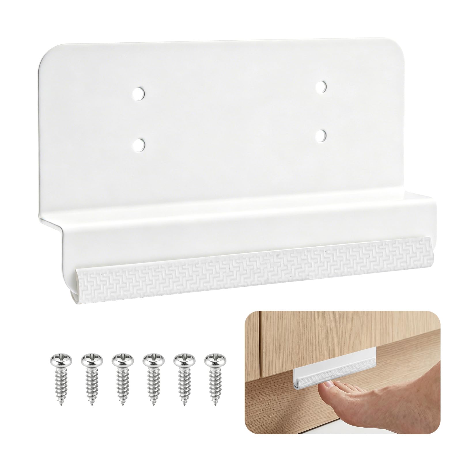 Betinyar Cabinet Foot Pull for Trash Drawer, Non Slip Trash Drawer Handle Cabinet Foot Pull Opener for Kitchen Trash (White)
