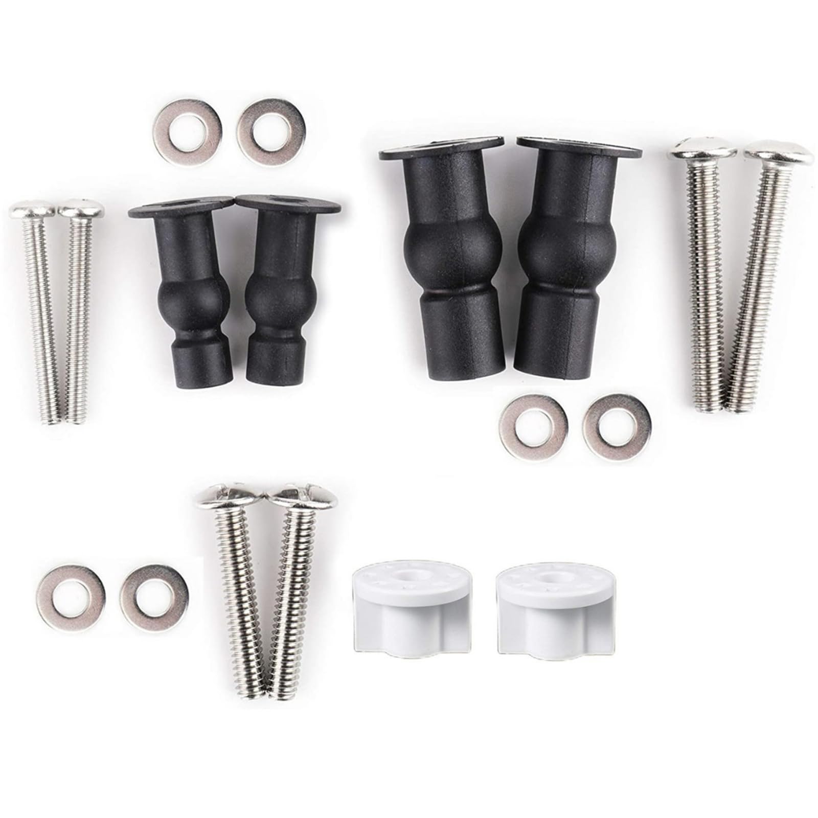 Buxuaaaa Multicolor Toilet Seats Hinge Screw Fixings Expanding Rubber Bolt Top Fixings Toilet Seats Replacement Part Top Fix Screws Expanding Rubber Screw
