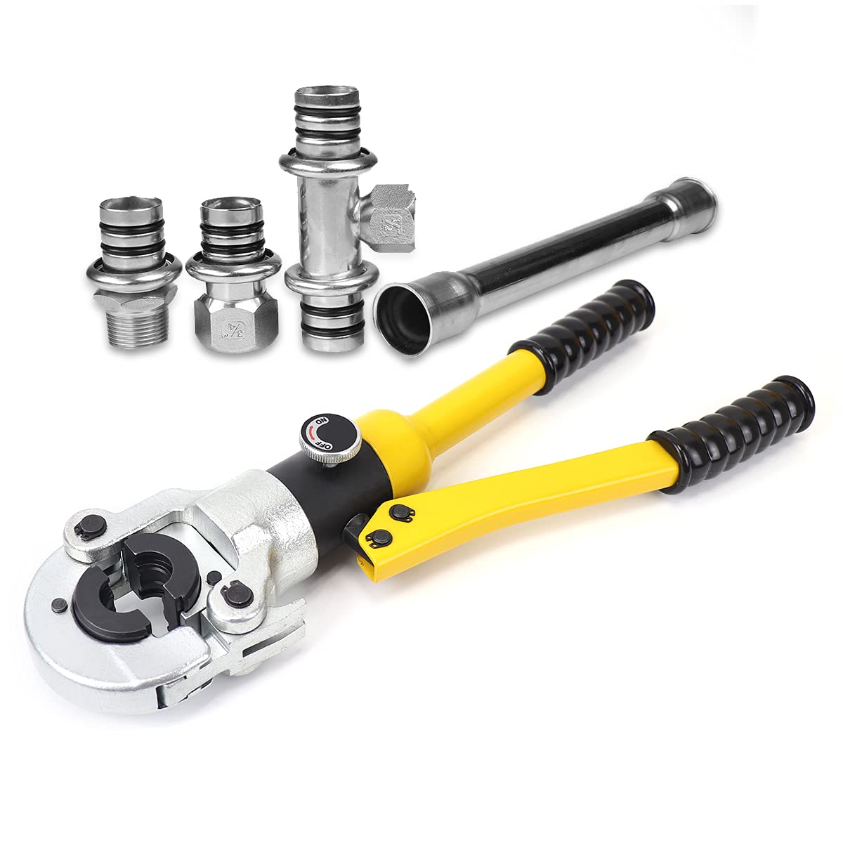 Alicates Prensadores de Tuberías, Crimpadora Hidráulica Multicapa, TH16, TH20, TH26, TH32mm, con Cabeza 360° Giratorio, para Tubo de Aluminio-plástico, Tubo de Acero Inoxidable
