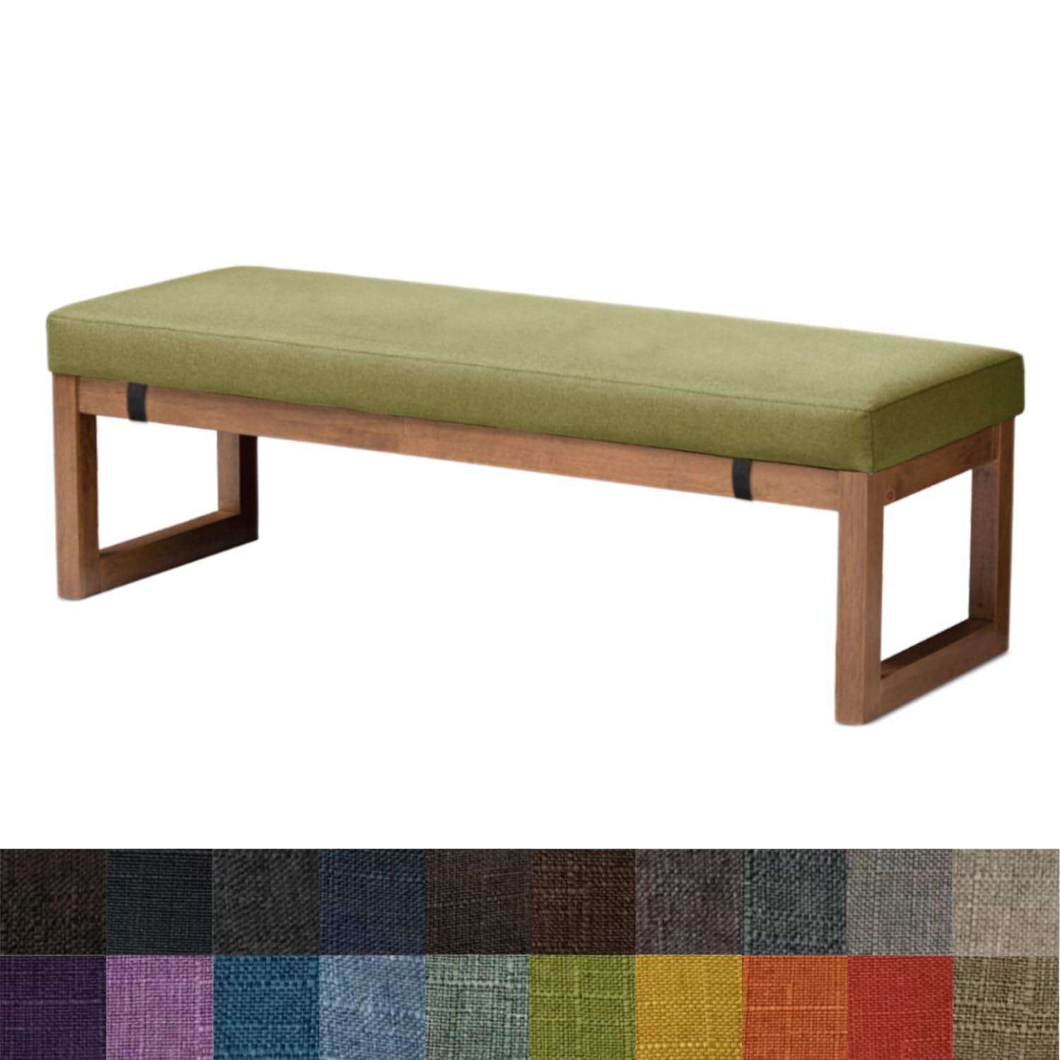 Bench Cushions Indoor Sofa Lounge Couch Cushion Garden Seat Pad for Window Patio Swing Dining Room (90X30X5CM Fruit Green)