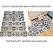 Kakofaci Black and White Tile Wall Stickers 12 Pcs (6X6 in) Kitchen and Bathroom Backsplash Decorative Stickers Removable Waterproof Decals Peel and Stick