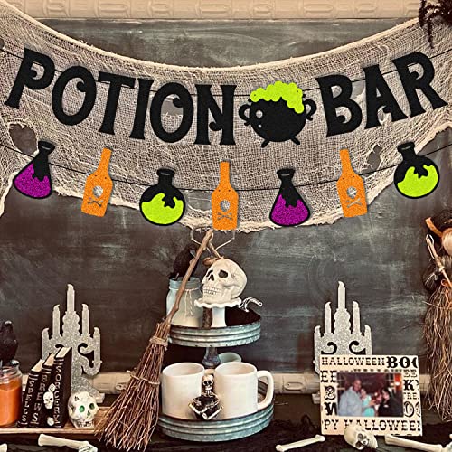 Potion Bar Banner Halloween Witches Hocus Pocus Haunted House Theme For Boy Girl Kids Halloween Decorations Festival Holiday Party Supplies #TOP5