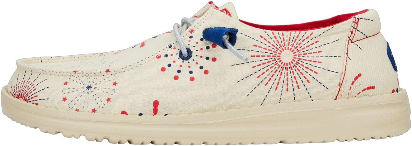 HEYDUDE Women's Wendy Canvas, Womens Shoes, Women's Slip-on Loafers, Comfortable & Light-Weight