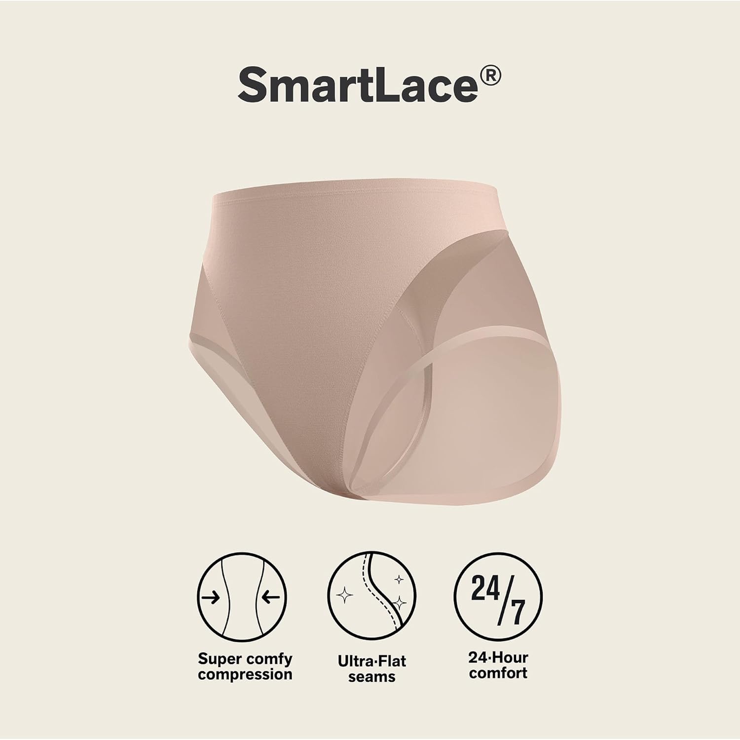 Leonisa Invisible Shapewear Panties, High Waisted Tummy Control Women's Underwear