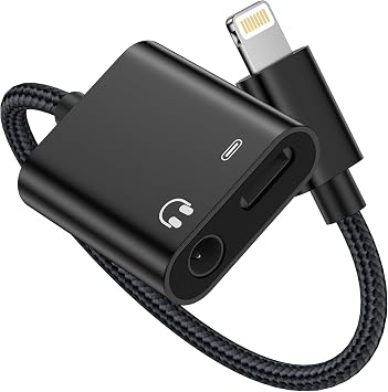 iPhone Aux Adapter with Charger Lightning to 3.5mm Audio Jack + Charging