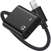iPhone Aux Adapter with Charger Lightning to 3.5mm Audio Jack + Charging