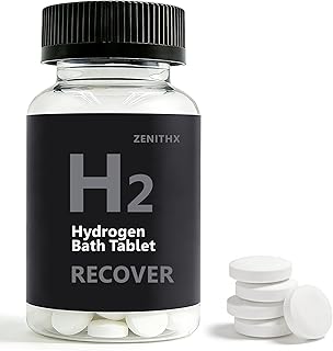 90 Count Hydrogen Bath Tablets – Fragrance-Free Hydrogen Bath Bombs for Muscle Relief, Skin Hydration & Oxidative Stress Support – Magnesium-Based Antioxidant Detox Bath