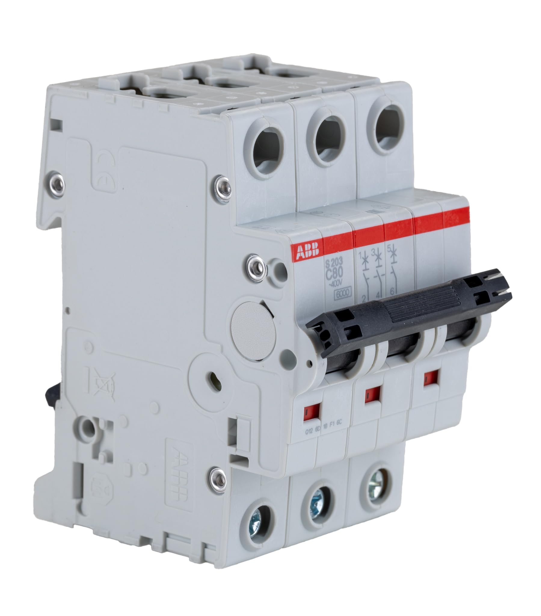 ABB S200 Miniaturüberlastschalter Typ C, Pol 3-polig 80A 440V ac, Abschaltvermögen 6 kA System Pro M Compact, Packung a 1 Stück