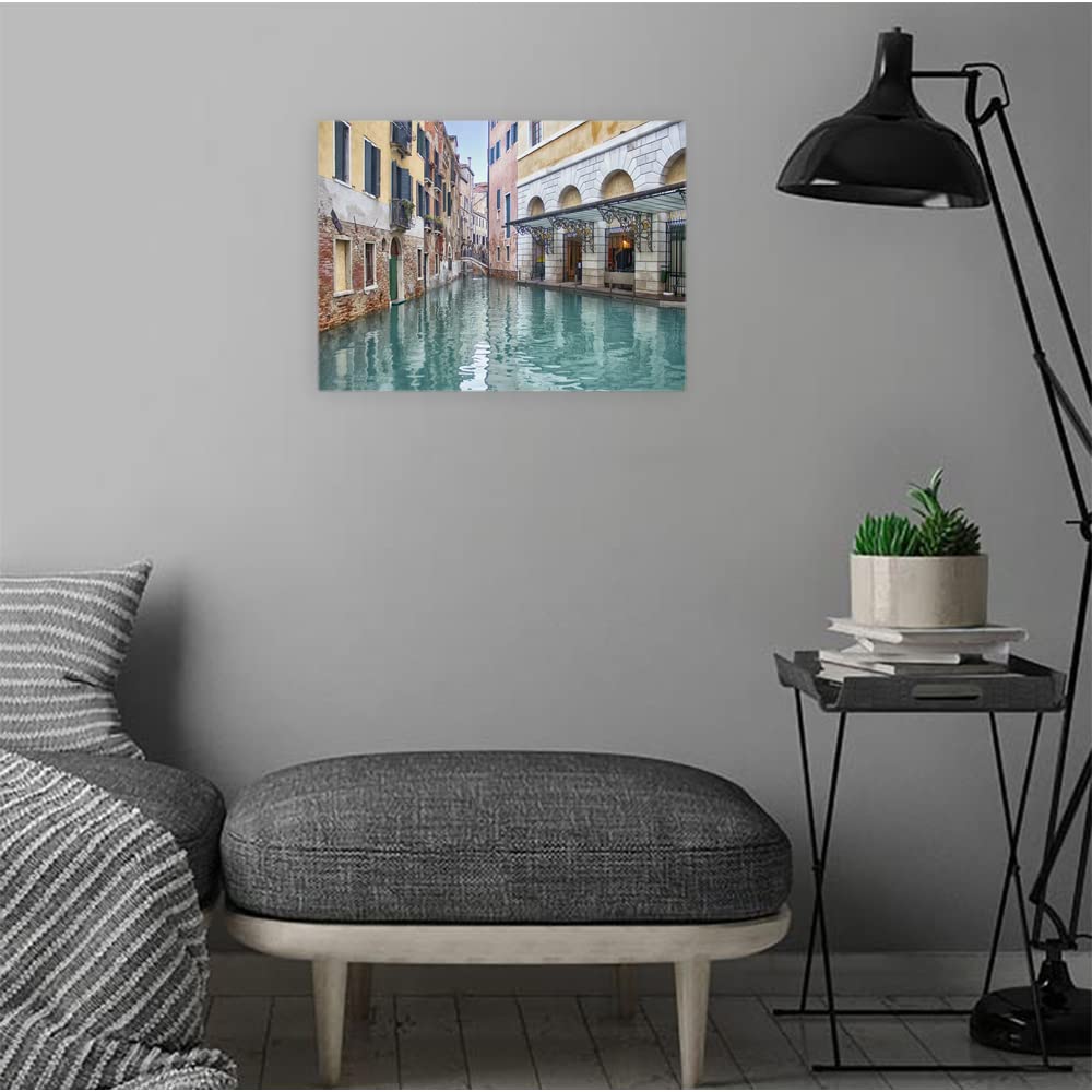 VERRE ART Wood Framed Canvas - Wall Decor for Living Room, Bedroom, Office, Hotels, Drawing Room (14in X 10in) - Church Of San Giorgio