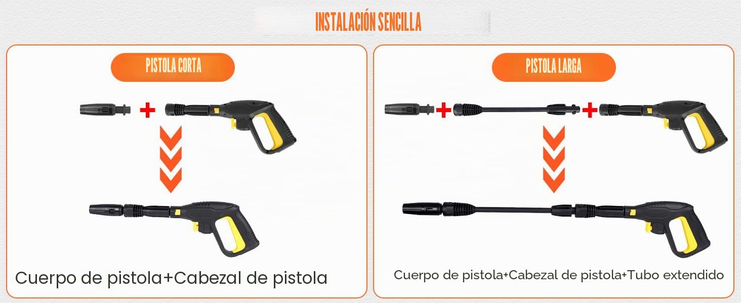 YUET Pistola de Recambio Kit Lanza Quick Connect para Sistema de Rápida para Karcher K2 K3 K4 K5 K7 Pulverización de Lavadora para Limpiadoras a Presión