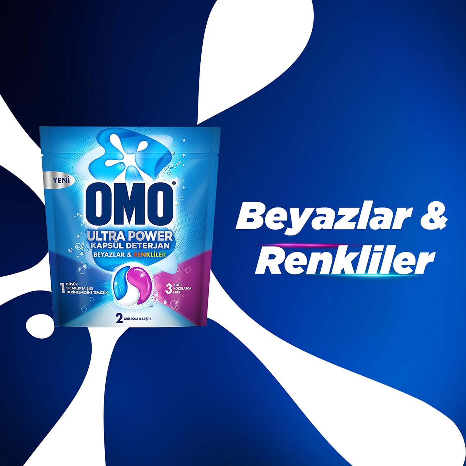 OMO Ultra Power Kapsül Çamaşır Deterjanı 26 Yıkama (3 paketi)