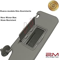 Vista 2 de Visera solar compatible con Chevy Sonic Spark 2012-2020 Spark 2011-2022, marca de repuesto gris 2M PLASTIC (gris - izquierda)