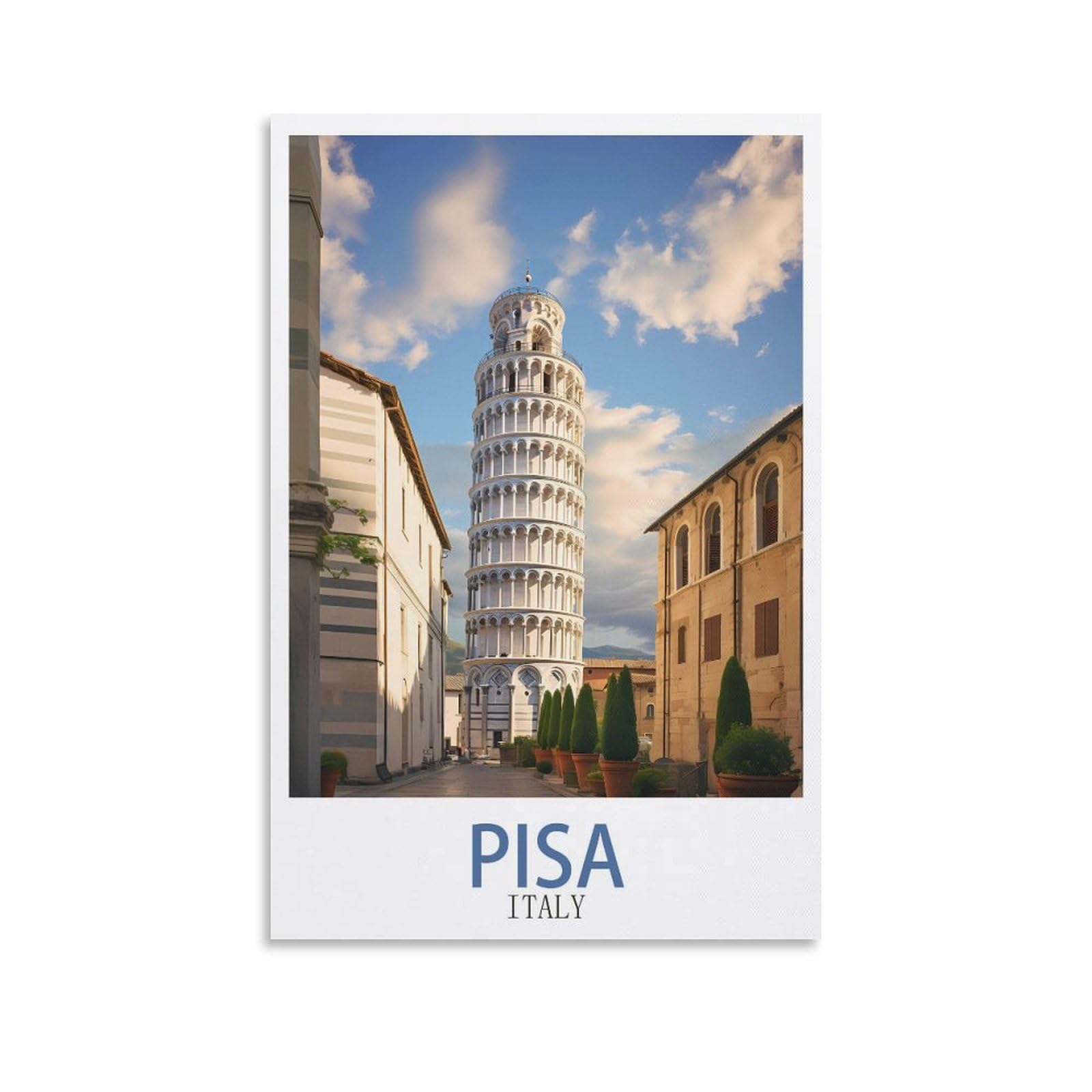 ZBBGGOZ Pisa Italy Vintage Travel Poster 08x12inch(20x30cm) Canvas Wall Posters And Art Picture Print Modern Family Bedroom Decor