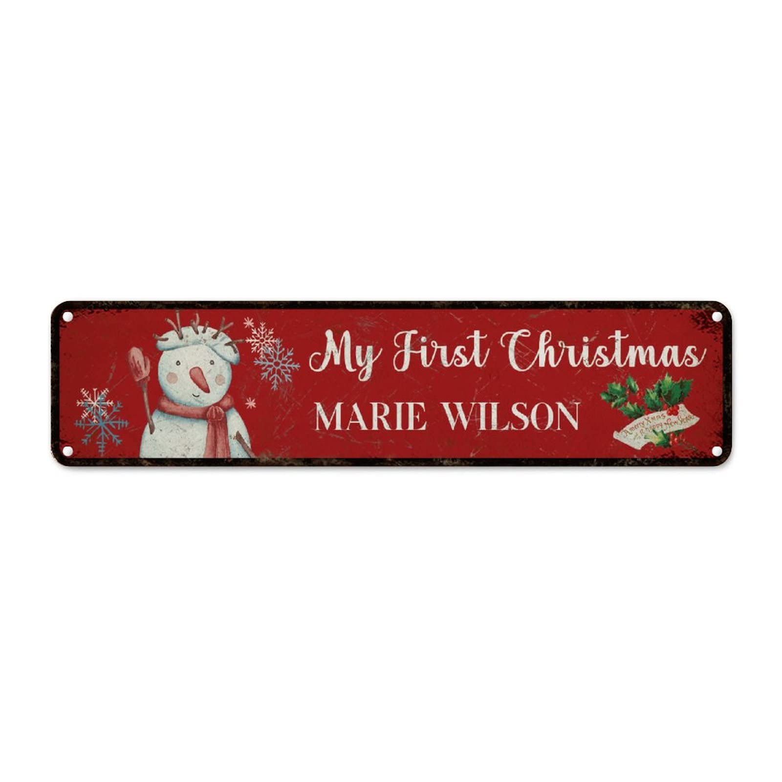 Plaque de décoration en métal de qualité supérieure motif Noël