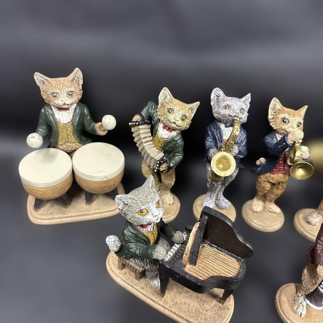 Amazon.co.jp: セトクラフト REGENT St. 猫 オーケストラ 音楽隊 置物
