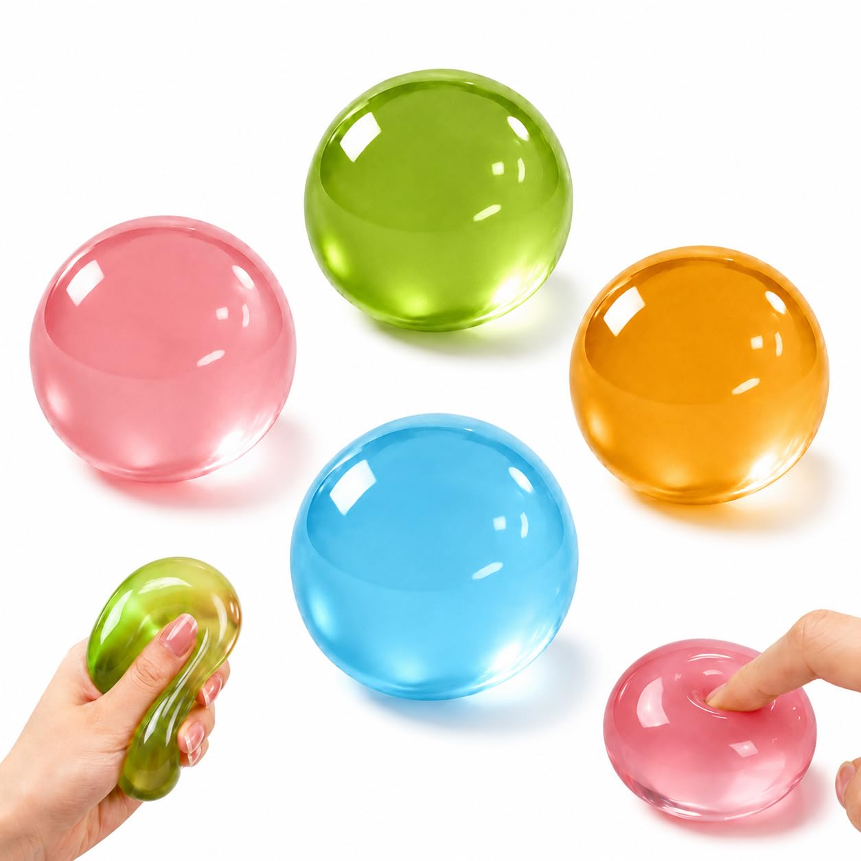 4PCS Coconut Oil Squishy, Squishy Fidget Toys | Sensory Squishies Balls for Anxiety Relief, Slow Rising Squishy Squeeze Sensory Toys for Kids Adults Gifts â image 1