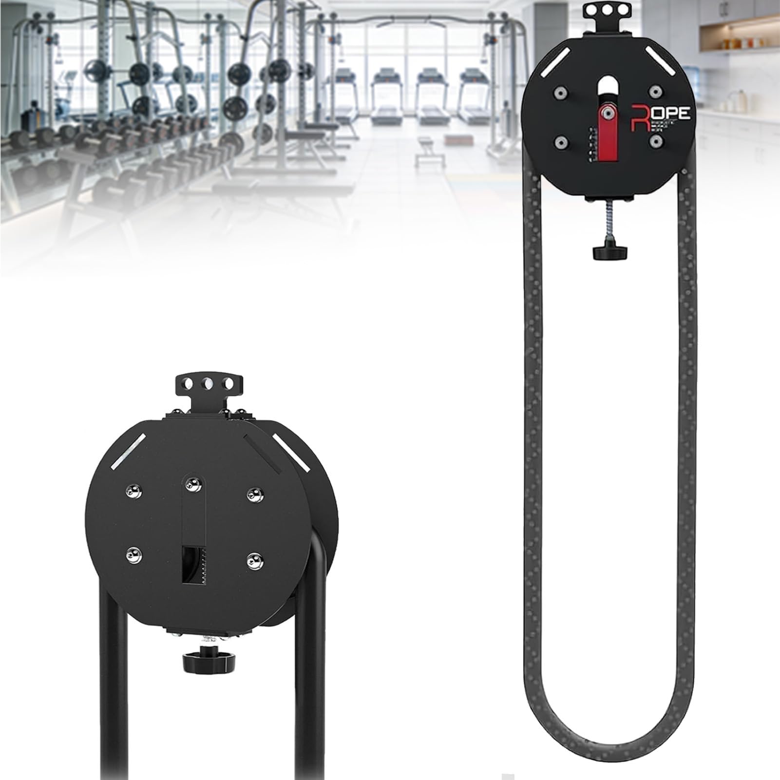 Endless Rope Trainer, dispositivo fitness con corda da trazione, sistema di sollevamento a cavi per uso domestico, resistenza regolabile fino a 30 Kg, paranco portatile per impugnatura, braccia e