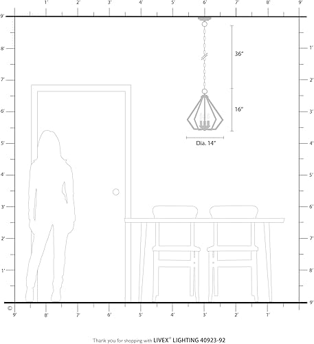 Miniatura 6 de Livex Lighting 40923-05 Prism 3 Light Ch Mini CandelabroMontaje en Techo, 14" x 14" x 16", Cromo Pulido
