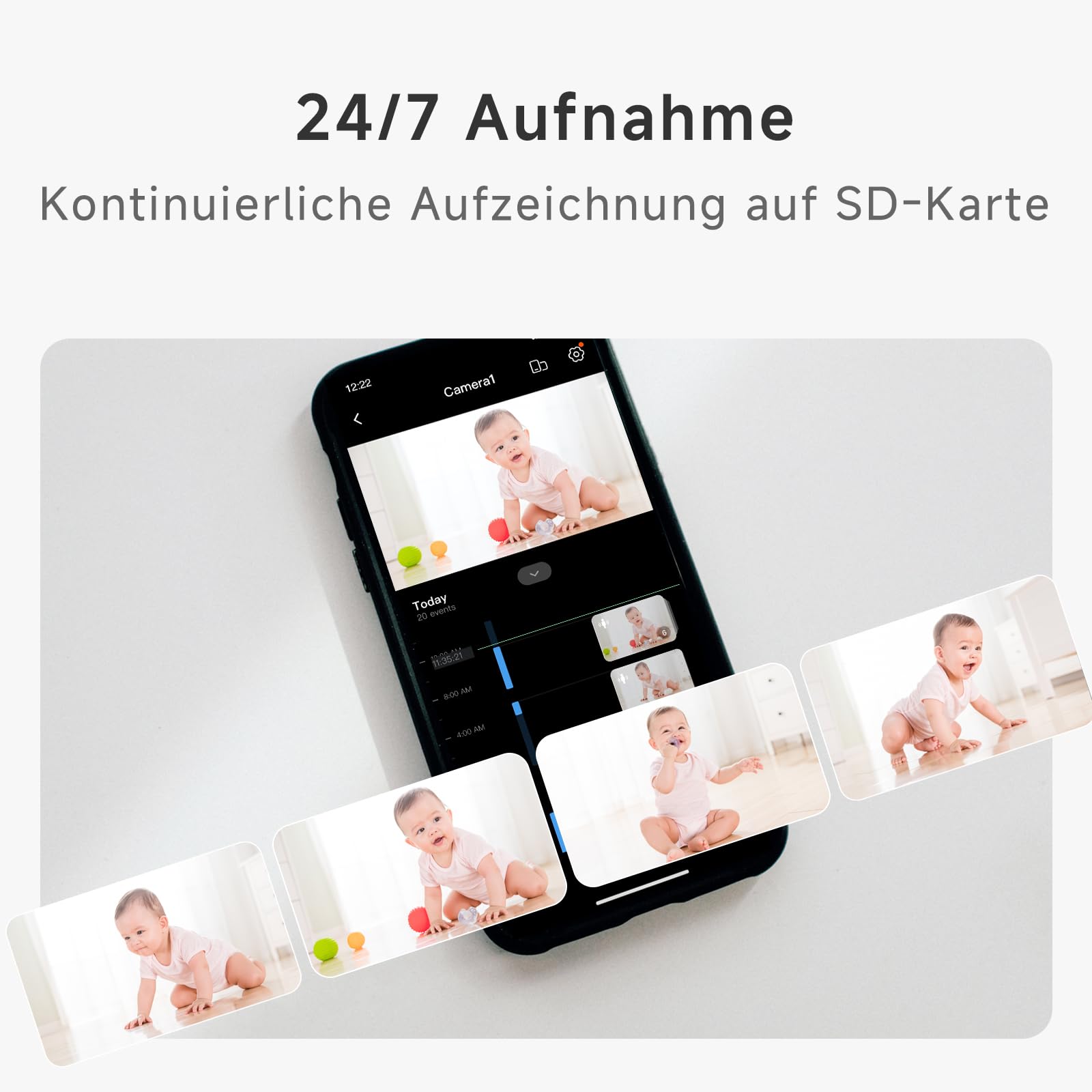 Noorio 4MP Überwachungskamera für Baby und Haustier mit 2.4GHz WLAN