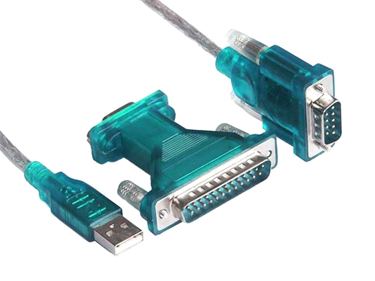 JIGYAS USB to RS232 DB9 / DB25 Serial Port Adapter Cable for 9 Pin or 25 Pin Serial COM Port Connect PC Supports Windwos 10 8 7-image-3