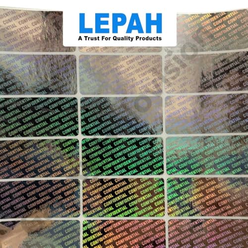 Image of LEPAH Confidential,25mm x 50mm Hologram Stickers, 1800 Pcs | Tamper-Evident