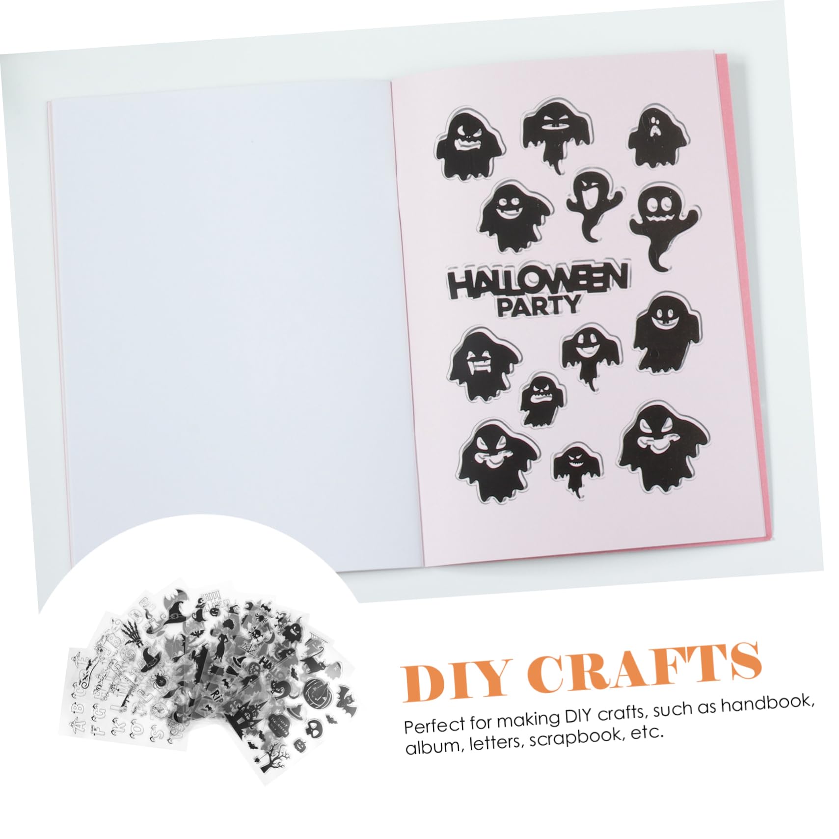 SHINEOFI 50pezzi Timbri Trasparenti Halloween Silicone Per Timbri Decorativi Per Scrapbooking e