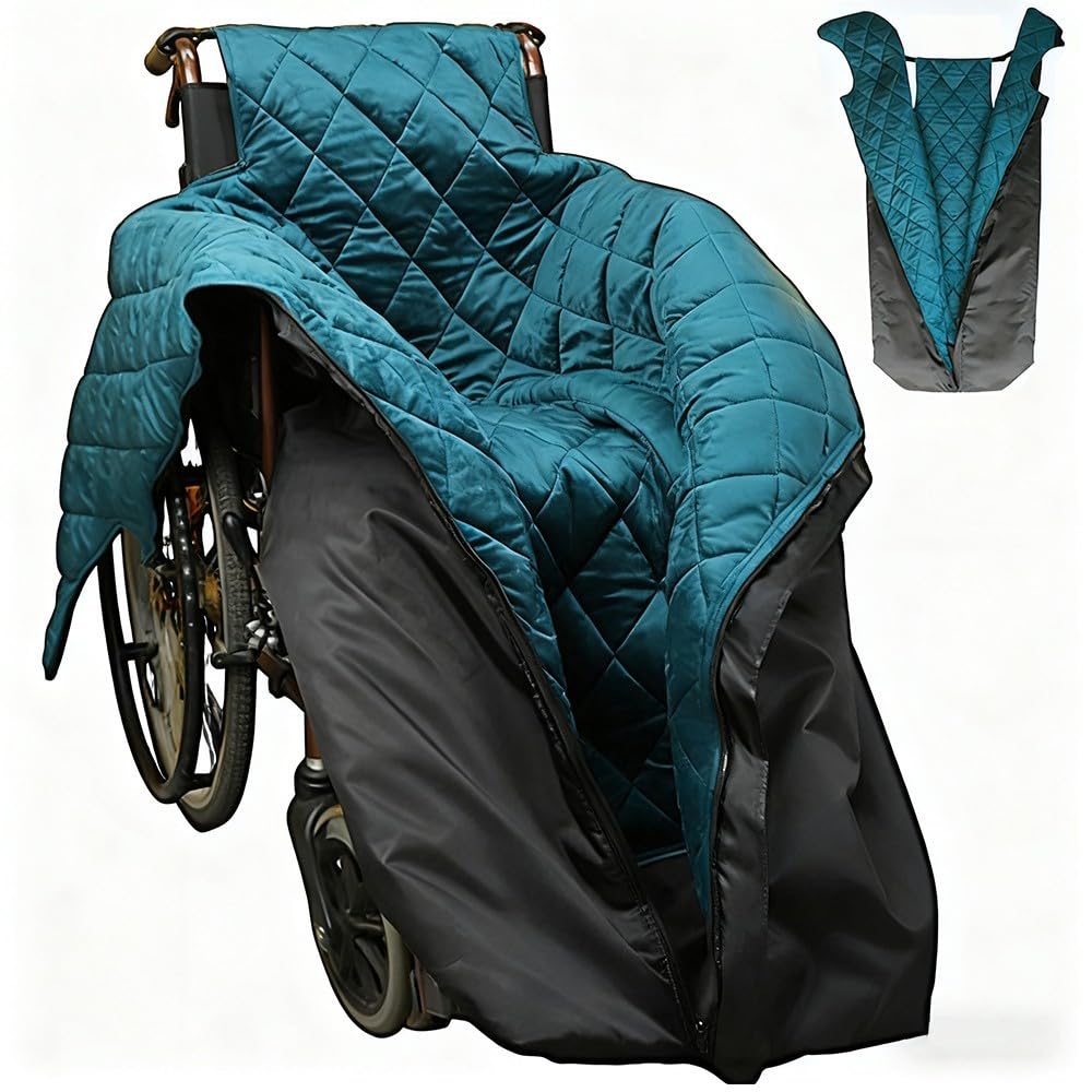 Accesorio Impermeable para Silla De Ruedas, Manta Gruesa para Adultos con Ajuste Universal Y Resistencia Al Viento, Saco para Cuerpo Inferior para Mayor Confort