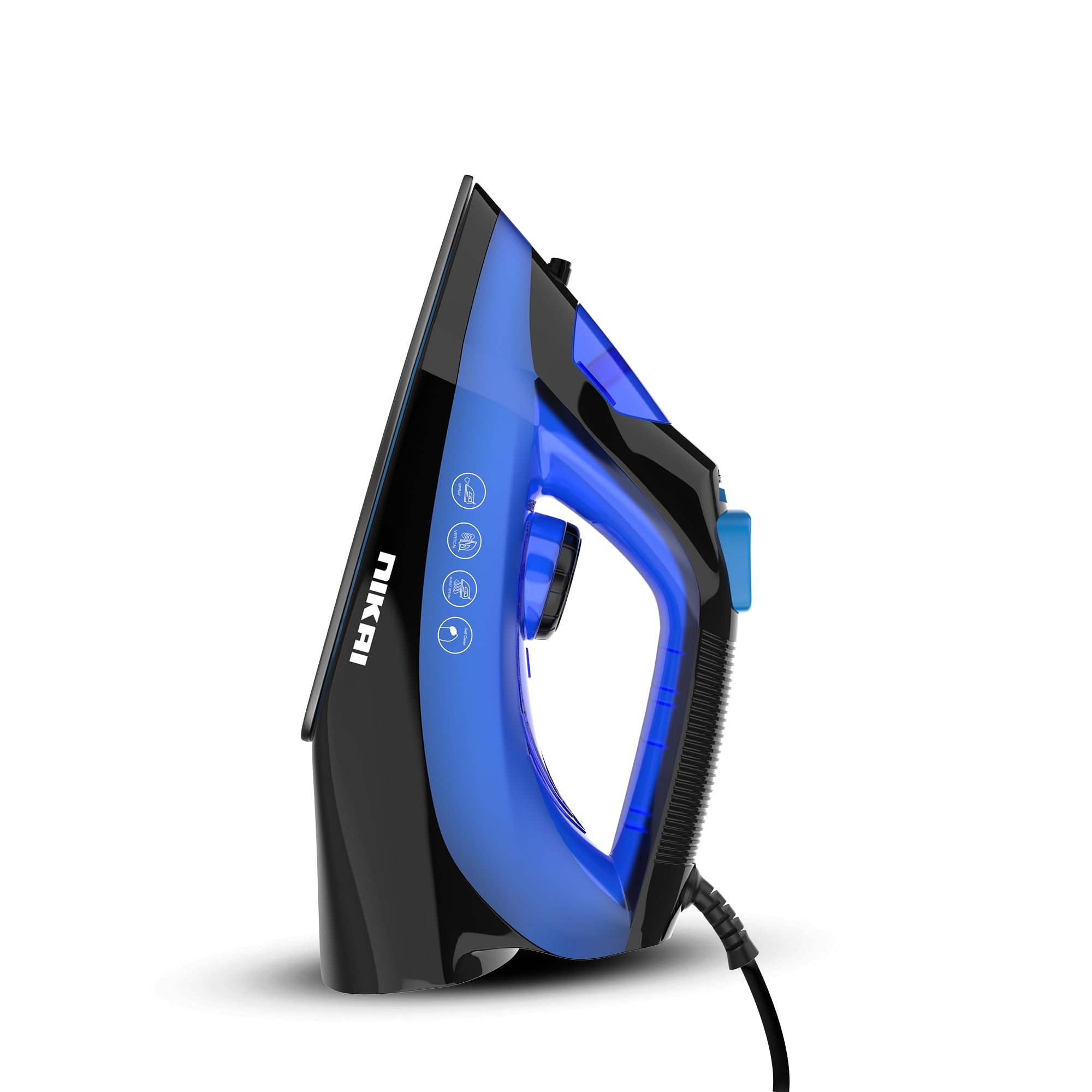 Nikai Steam Iron with Non-Stick Soleplate, 1600W Fabric care, Vertical Steam, Dry & Spray Options, Adjustable Temp, Indicator Light, 280ml Tank, Self-Cleaning Function - NSI858AX -2 Years Warranty
