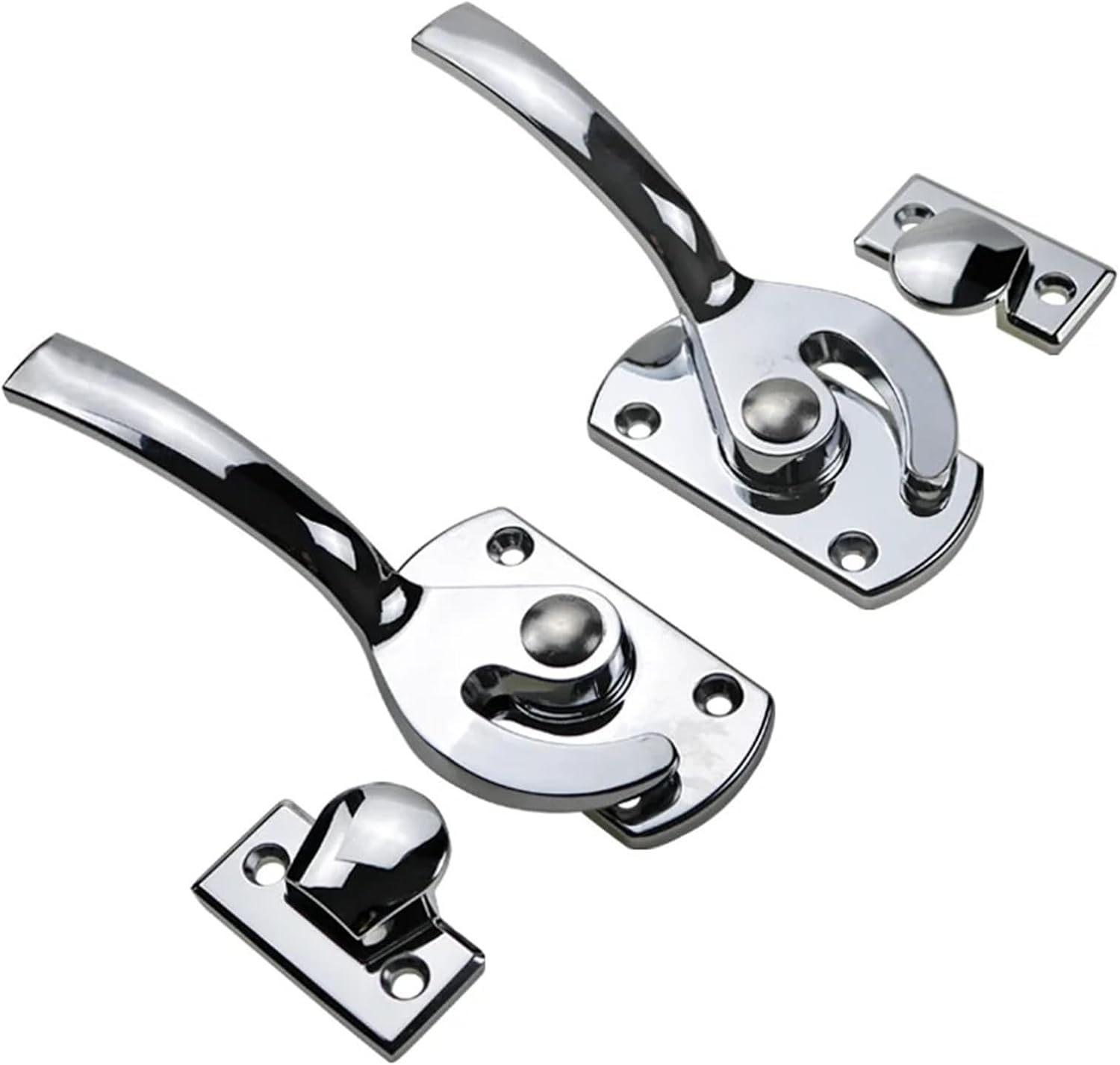 Zinc Alloy Handle Food Cabinet Freezer Refrigerator Dining Hall Seafood Steamer Heavy-Duty Closed Lock(Small-Left)