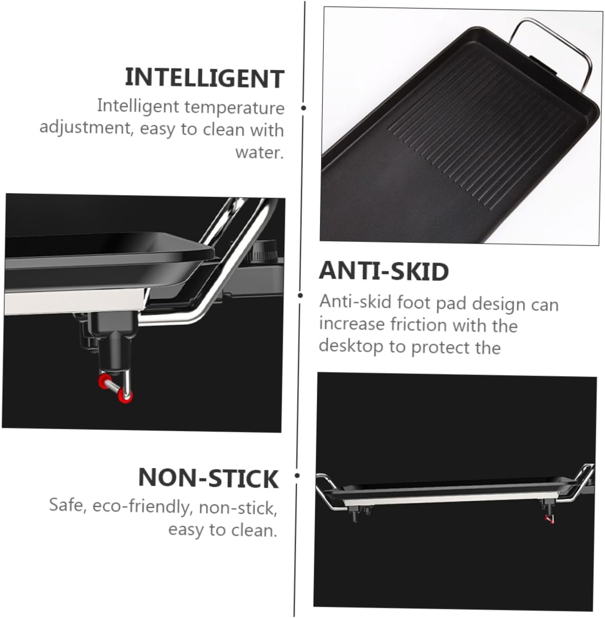 Multi-function Electric Grill Plate Nonstick Bbq Hotplate Indoor Bbq Machine Easy to Use Flavorful Cooking 110v Us Plug