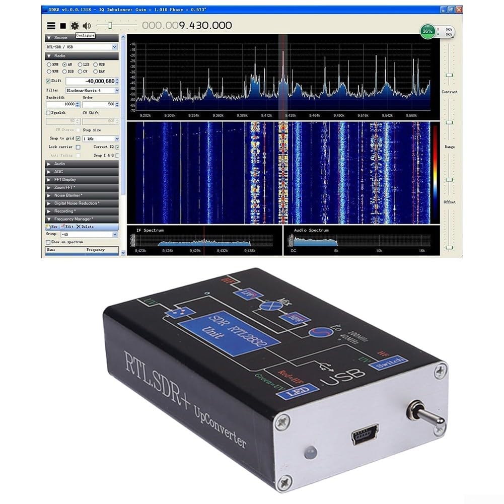 100 kHz - 1,7 GHz VHF/UHF RTLSDR+UpConverter SDR-Récepteur NFM/FM/DSB/USB/LSB/CW pleine bande RTL. SDRUpconverter SDRUSB Tuner Récepteur Lecteur Radio NFM DSB LSB CW