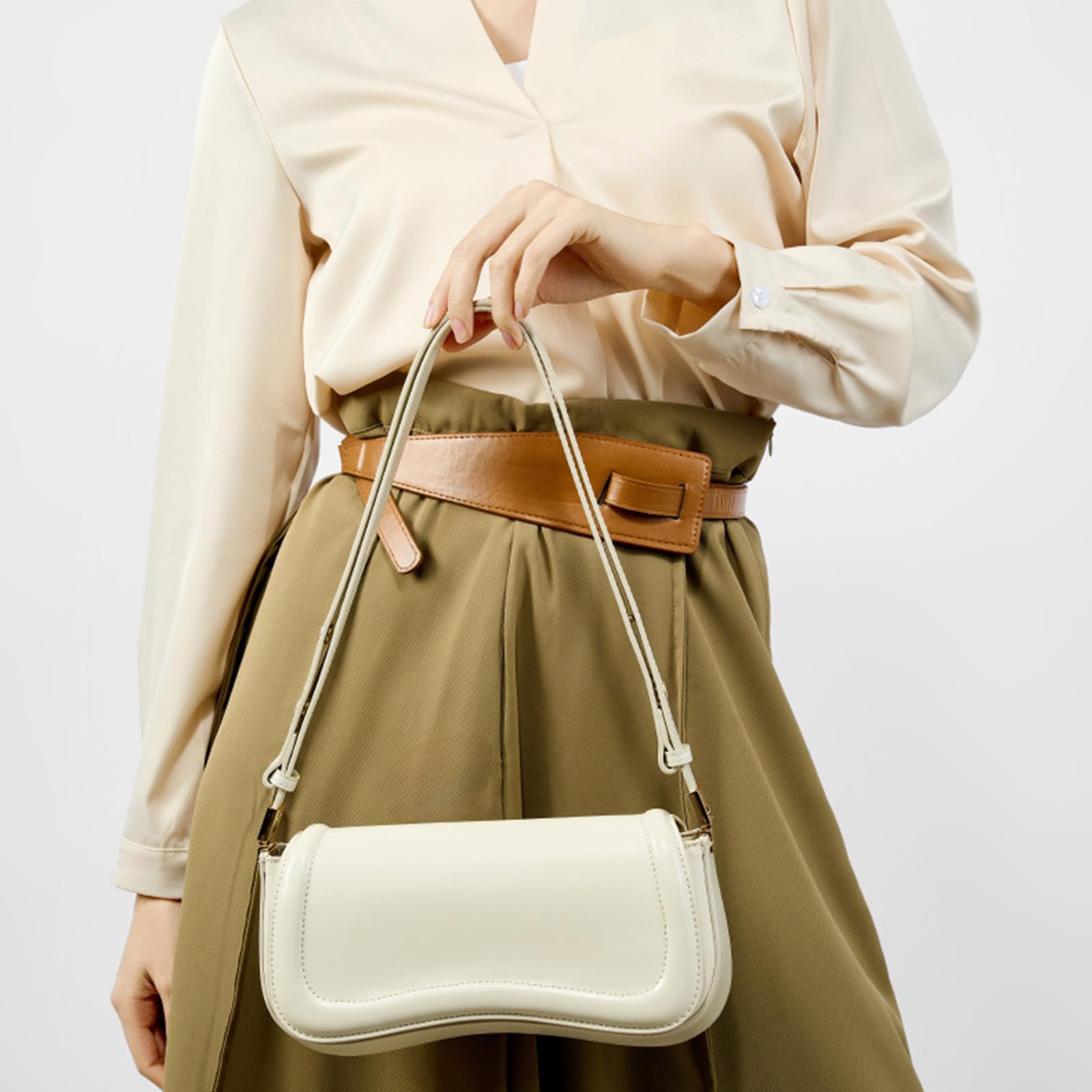 Elegante bolso de mano de piel sintética para mujer, práctico bolso de trabajo, adecuado para compras y reuniones sociales, bolso de mano de moda para mujer