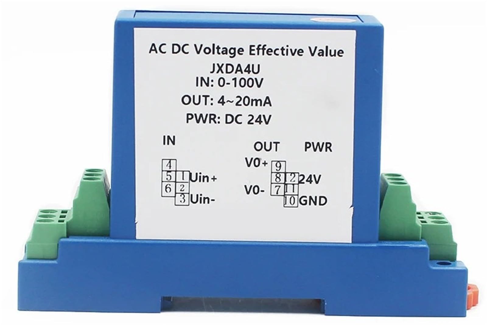 Trasmettitore di tensione CC/CA 5 V/10 V/50 V/100 V/200 V/300 V/500 V/1000 V Sensore di tensione di alimentazione del trasduttore ad alta tensione(0-75V DC input,0-10V output,AC220V Power Supply)