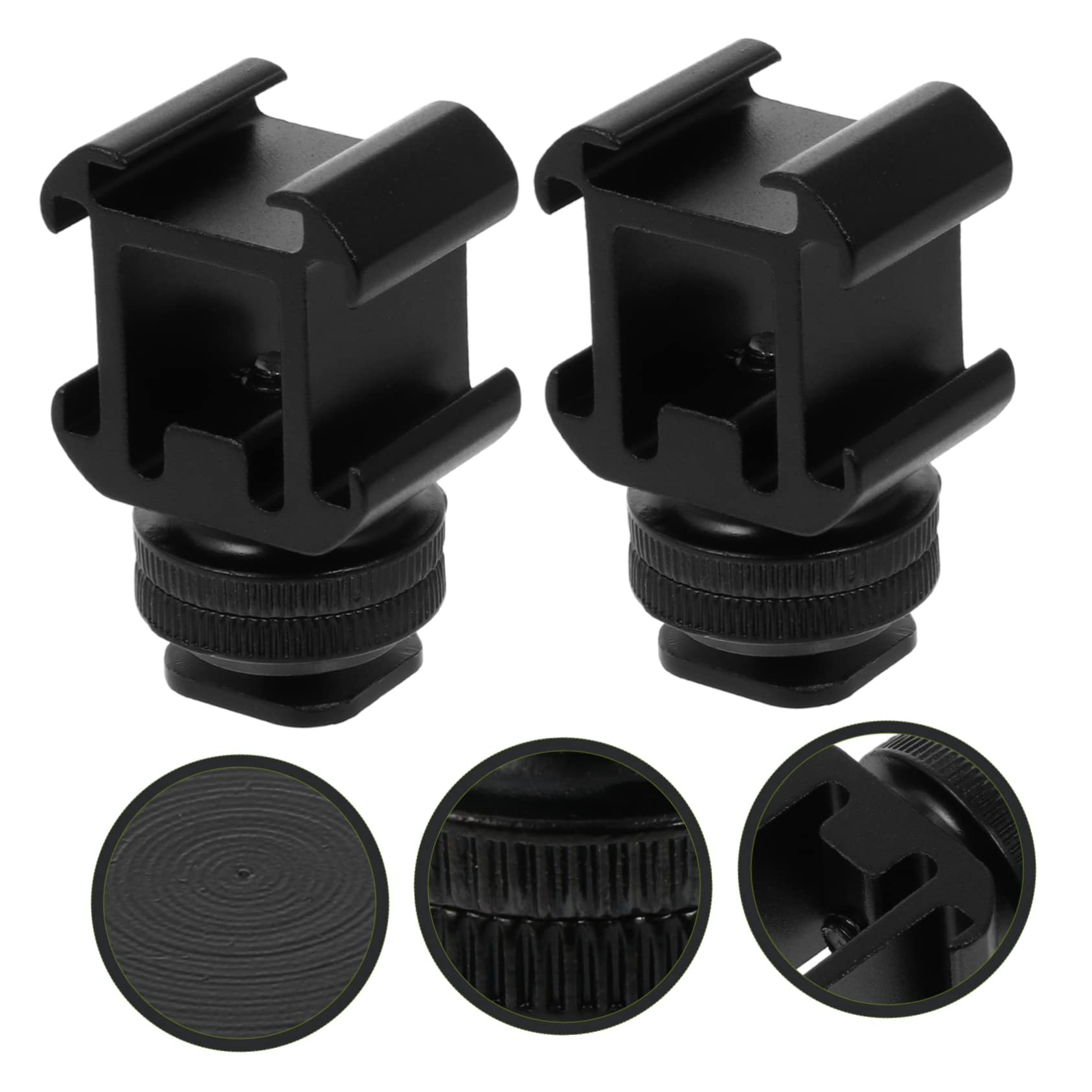 2 Sets Camera Mount Accessories Cell Phone Accessories Digital Camera Accessories Video Light Adapter Video Camera Accessories Hot Shoe Connector Hot Shoe Base Hot Shoe Mounts Yardenfun