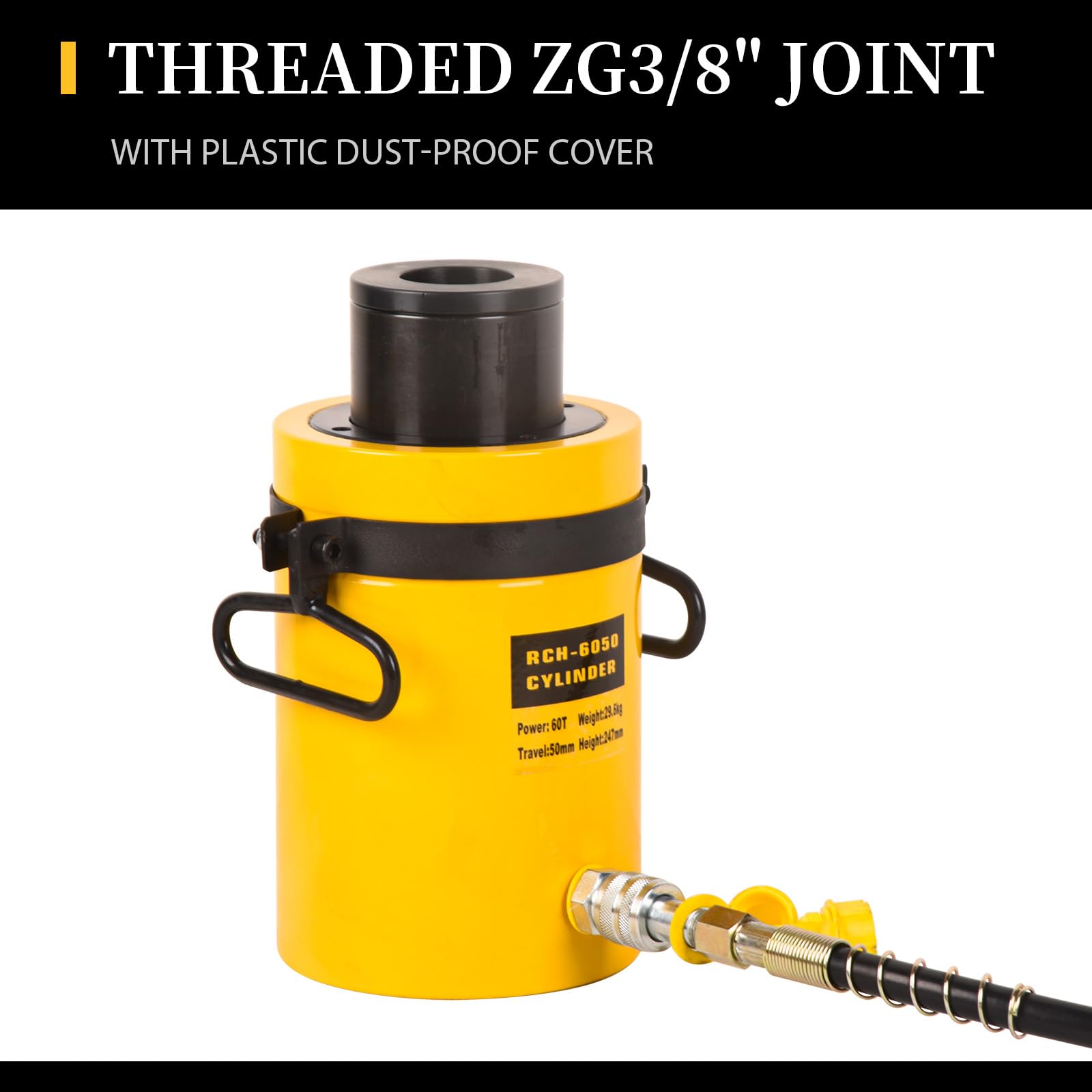 Snapklik.com : LCyindu 60T Hollow Single Acting Hydraulic Ram Cylinder ...