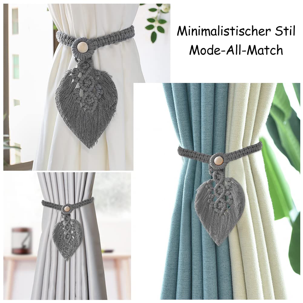 Set 4 Fermatende Floreali Fermatende Magnetici A Forma Di Fiore, Set 4 Pezzi - Per Tende, Decorazione Boho, Senza Installazione Ferma Tende Con Calamita