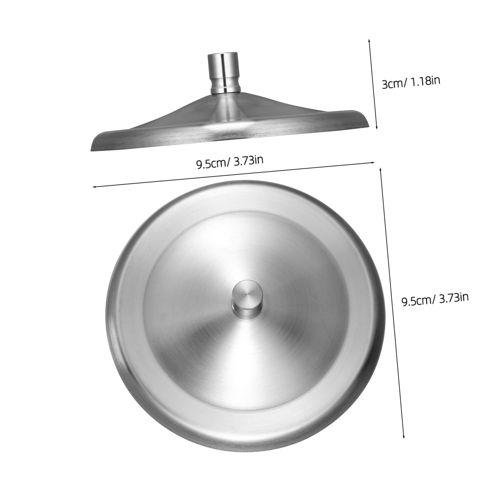 Coperchio per tazza in acciaio inox, 5 pezzi, coperchio per tazze, riutilizzabile, copertura in anti-polvere, coperchio di ricambio per tazza da caffè, birra, bicchieri da vino, 9,5 cm