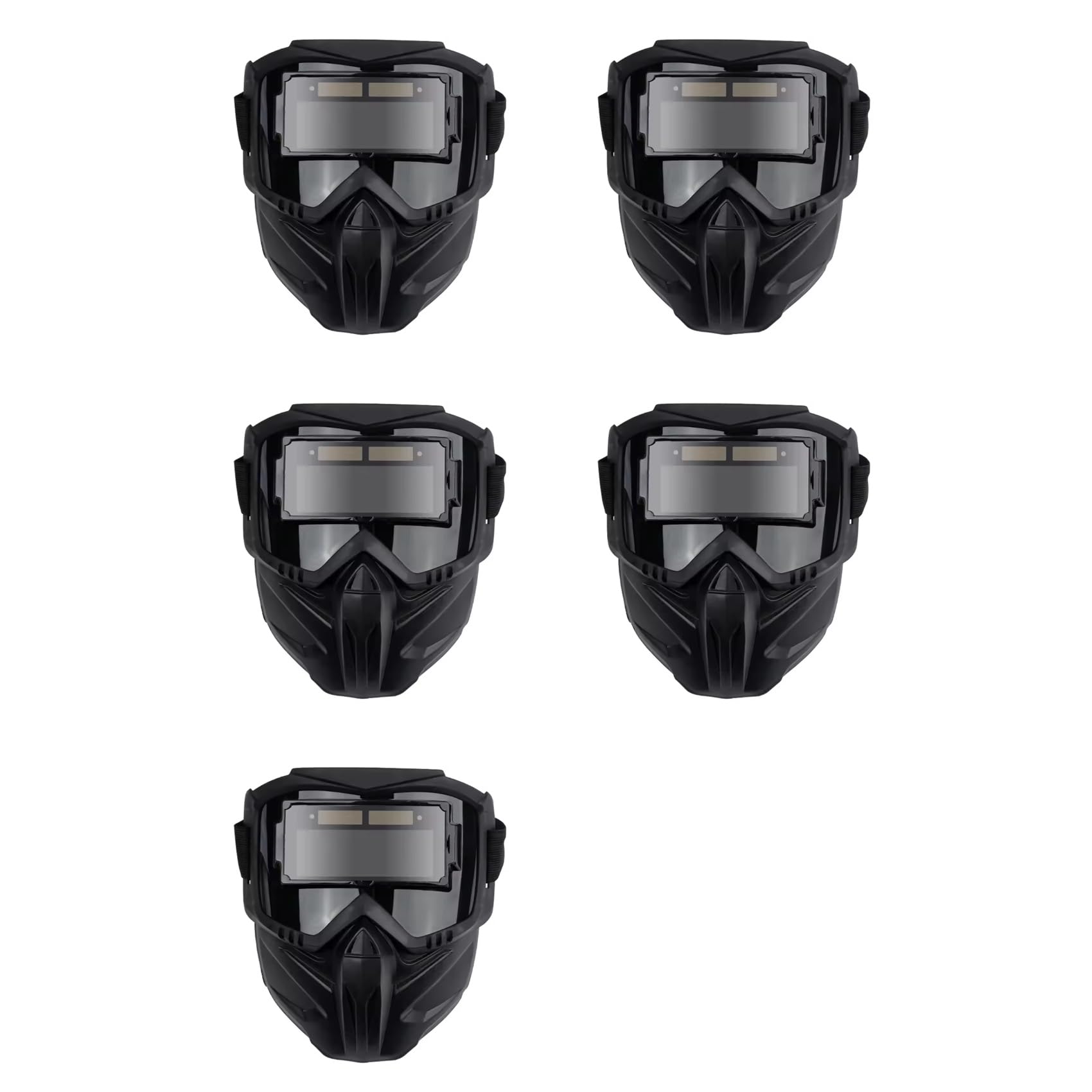 5X Occhiali da Saldatura Auto-Oscuranti, Protezione per il Viso da, Fascia Regolabile, per Saldatore A Impatto, Copertura per il Viso