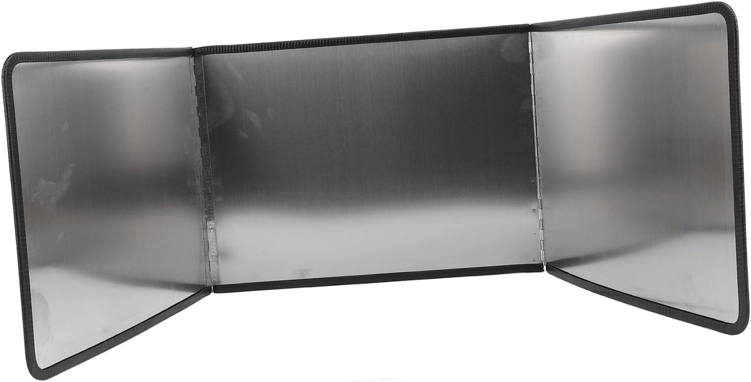 Splatter Guard, 304 Stainless Steel 3-Sided Foldable Grease Splatter Guard, Oil with Nonstick Coating for Stove Top Wall Gas Range Kitchen Backsplash Protector (40x40x40cm)