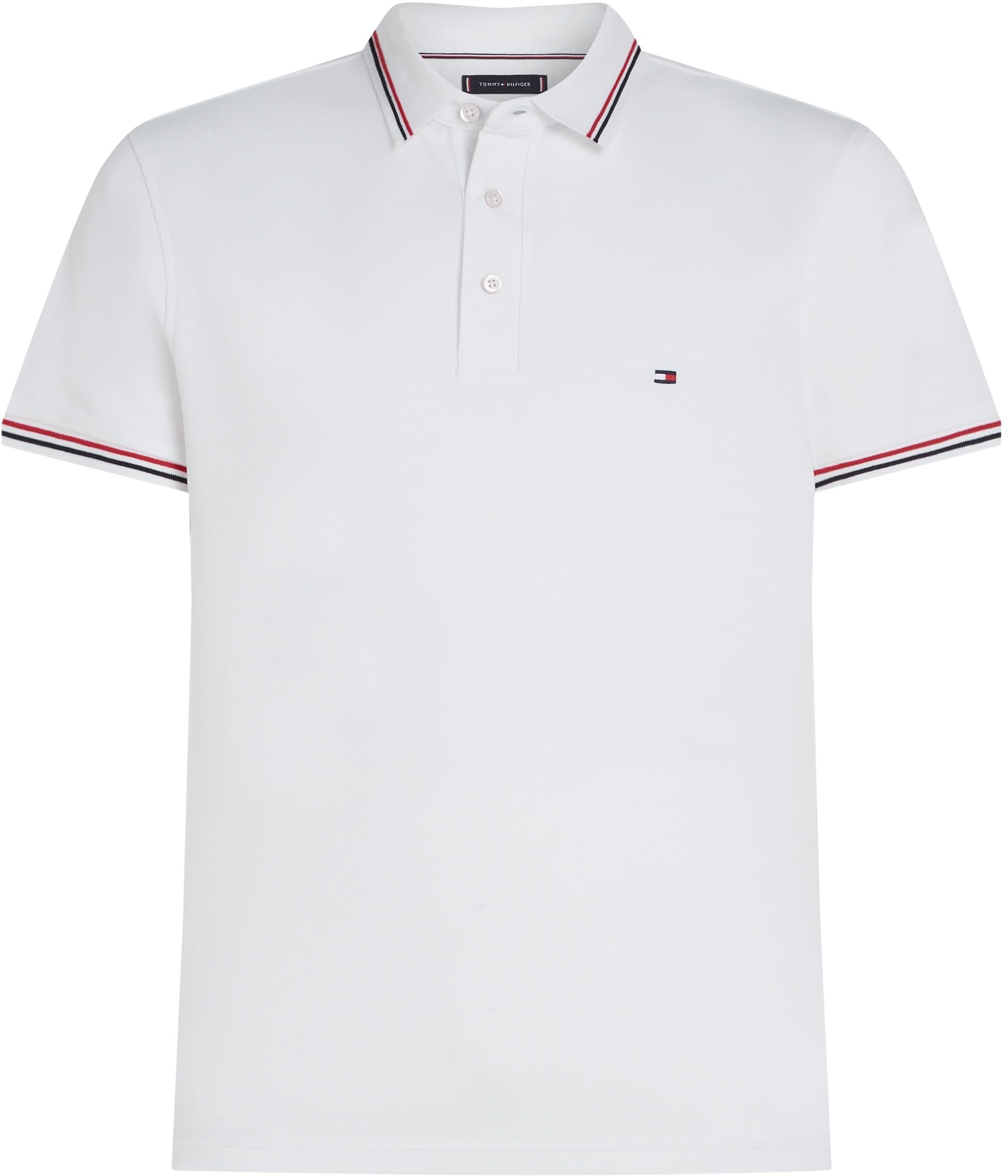 Tommy Hilfiger Herren Poloshirt Kurzarm Slim Fit mit Kontrast-Details