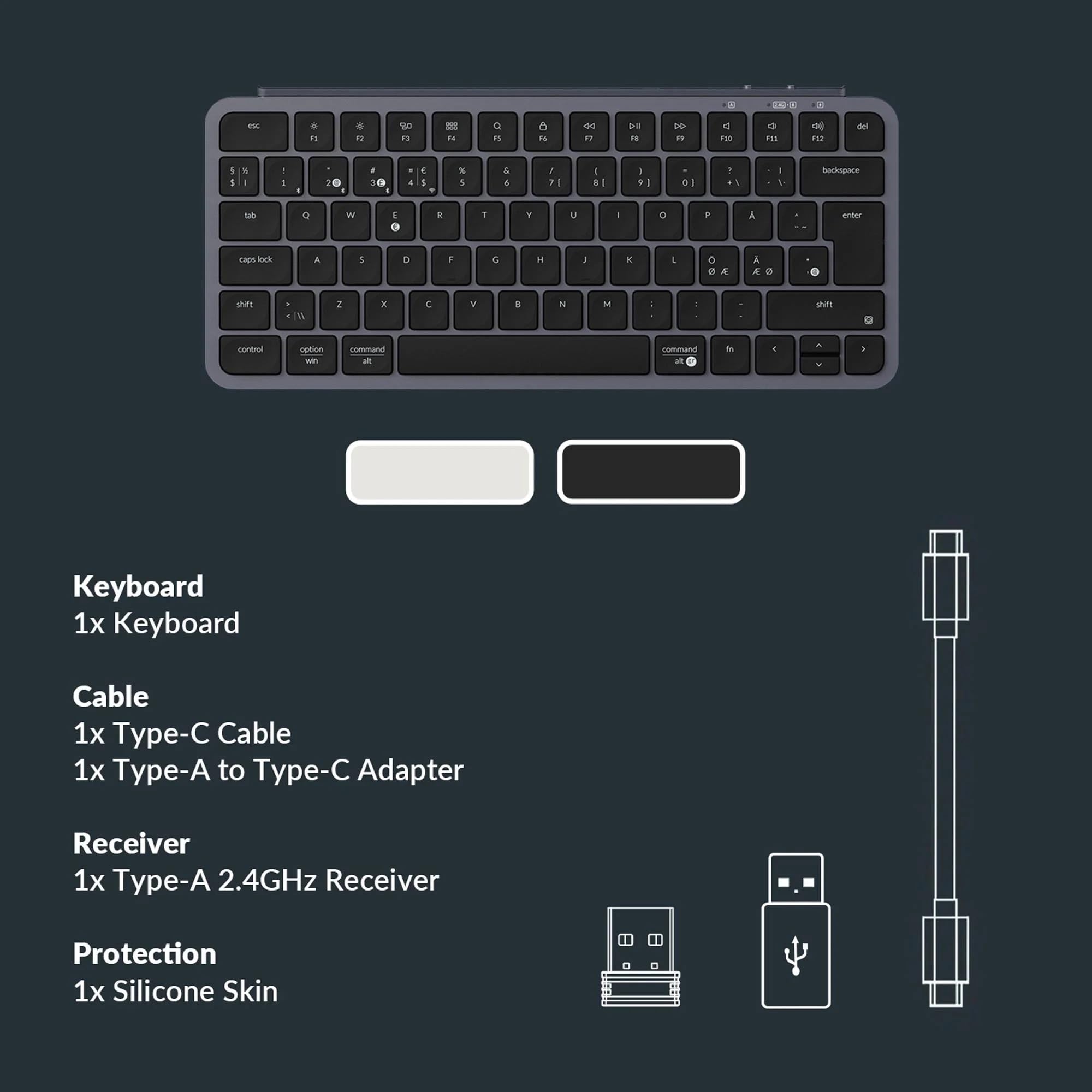 Keychron Tastiera wireless B1 Pro ultra slim 75% Layout Italiano ISO QWERTY, configurabile ZMK, tasi in PBT, 3 modalità 2.4 GHz/Bluetooth/cablata, compatibile con Windows/Mac, grigio siderale
