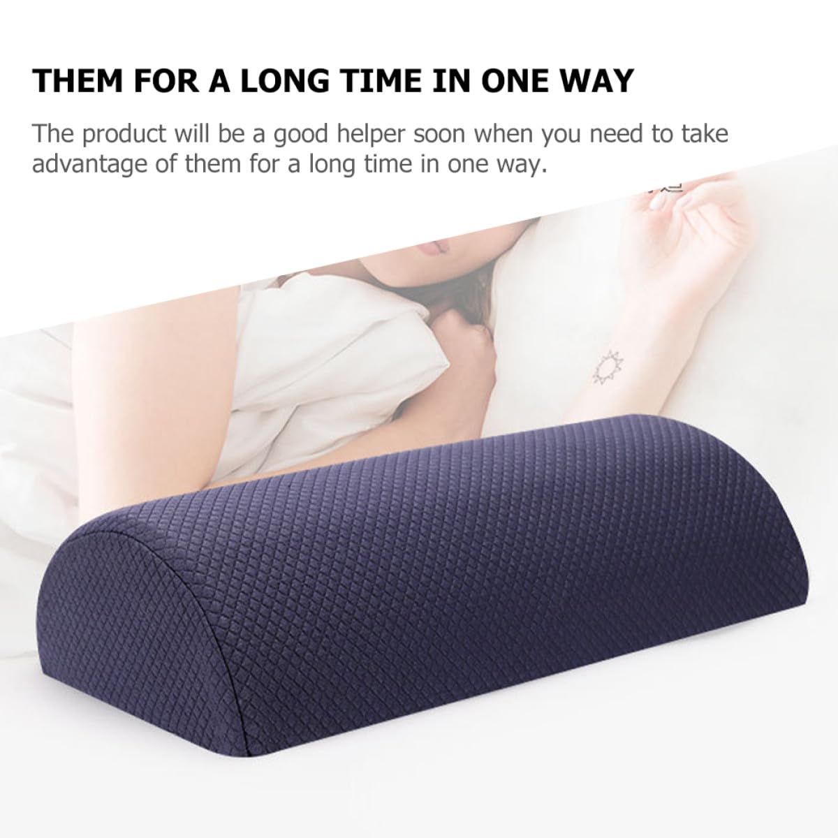 Memory Foam Beinkissen Halbgerollt mit Reißverschluss Design und Leicht zu Reinigen für Büro und Haushalt