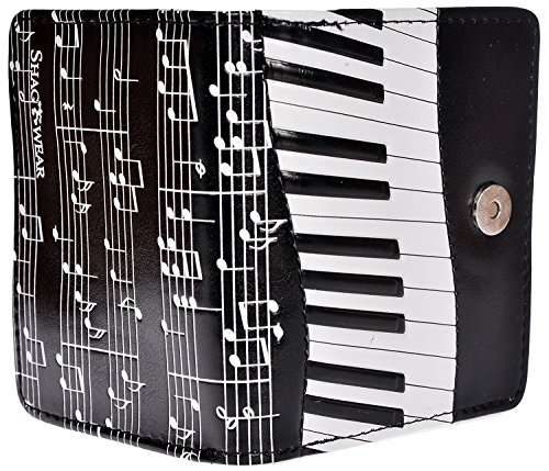 Shag Wear Piano Symphony Small Music Wallet for Women and Teen Girls Vegan Faux Leather 4.5" Black3