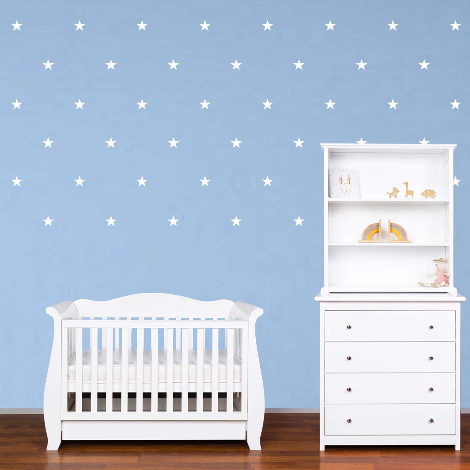PREMYO Set of 70 Star Wall Stickers Kids - Nursery Decor Easy to Apply - Decals for Bedrooms for Girls Boys White - Image 5