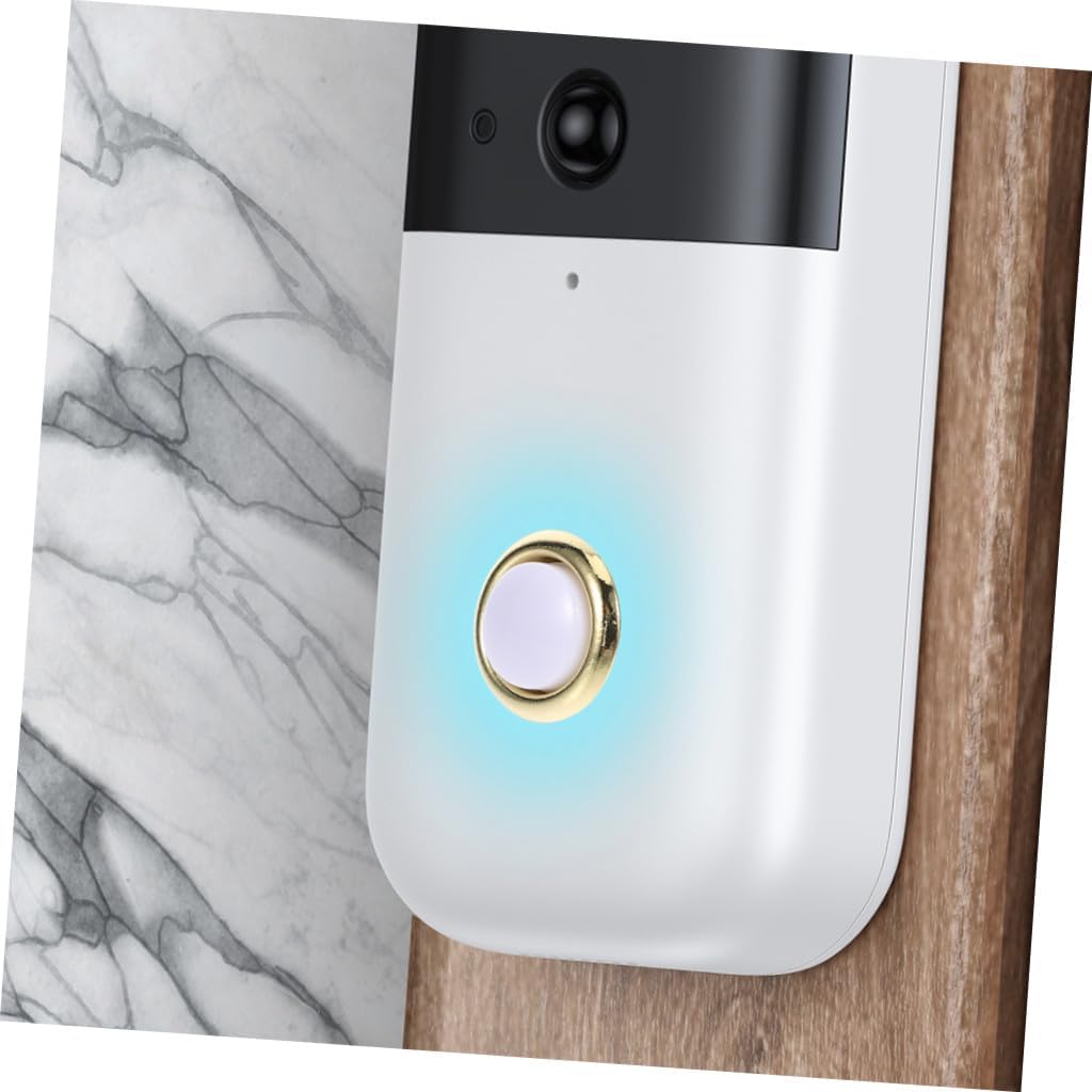 COHEALI 2pcs Lighted round Doorbell Buttons Metal Wired Replacement Push Button Switches for Home Weather Resistant Vintage Style with Gold Plated Finish