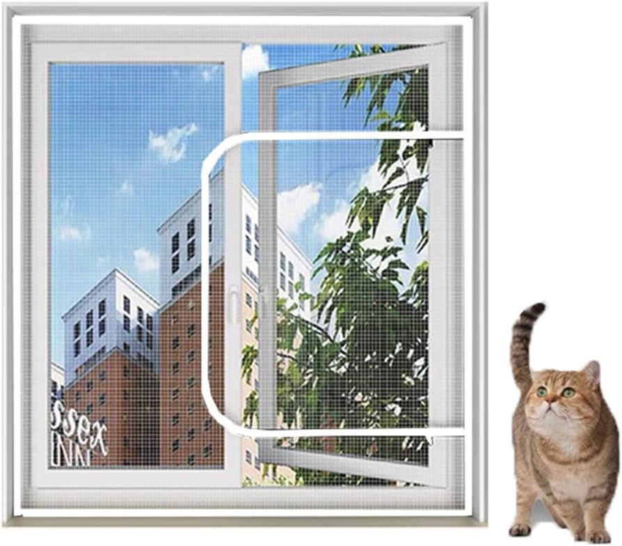 MOTT 50 Cat Proof Window Screen,SelfAdhesive Cat Protection Net with
