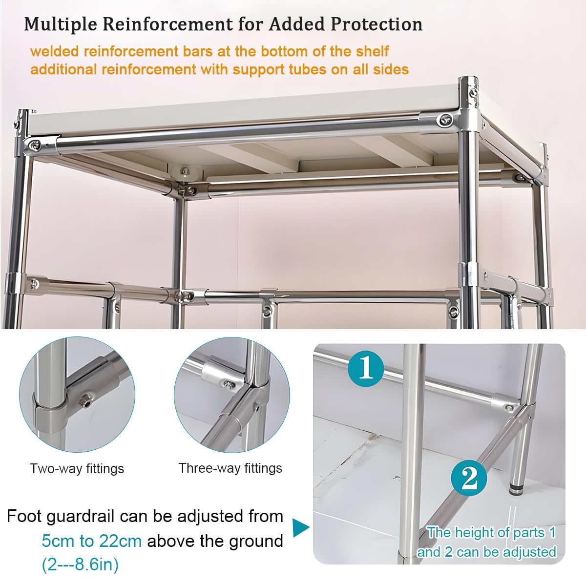 Lavatrice Scaffale,Scaffale Per Incolonnamento Lavatrice E Asciugatrice,Tamburo Lavastoviglie Ripiano Di Stoccaggio,Mobile Sopra Lavatrice Salvaspazio,Costruzione In Acciaio Inossidabile(69*60*95cm/27