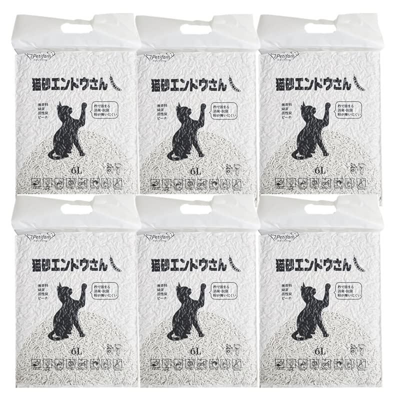猫砂 固まる トイレに流せる チップ小さめ エンドウ豆 粉塵少ない 抗菌防臭 防…