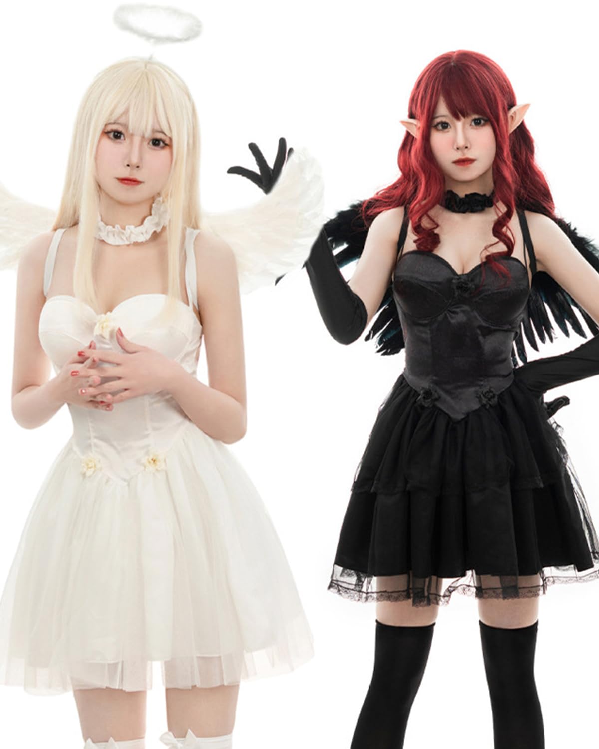 Amazon.co.jp: [akaien] ハロウィン コスプレ 天使 悪魔