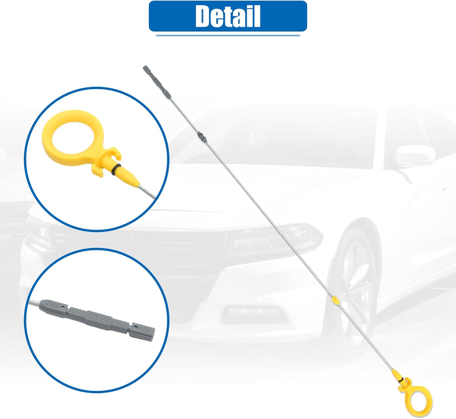 X AUTOHAUX 1 Pcs Engine Oil Dipstick Engine Oil Fluid Level Dipstick for Audi A4 2.0L A/T Quattro Avant Wagon 2005-2008 No.06D115611B